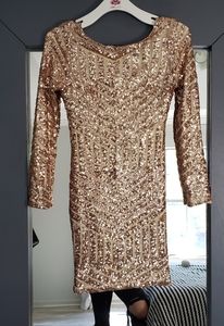 Gold Sequin Dress